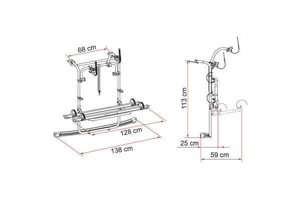 Fahrradträger Fiamma Carry Bike VW Caddy 2016 - 02/2020 #02096-24- Modell 2023